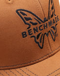 Caramel Benchmade Butterfly Logo Embroidery Detail Close-Up | Benchmade Knife Co.