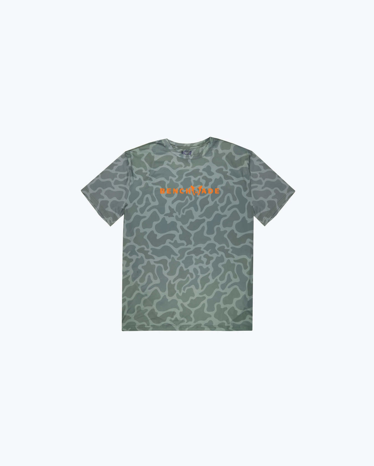 Camo Polyester Butterfly Tech Tee - Back View, UPF 50 Relaxed Fit | Benchmade Knife Co.