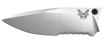 535 Steel Knife Blade - Serrated Edge Profile View | Benchmade Knife Co.